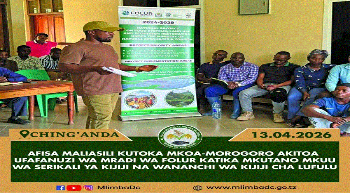 MAFUNZO YA USIMAMIZI ENDELEVU WA RASILIMALI ZA MISITU, MAJI NA MAZINGIRA